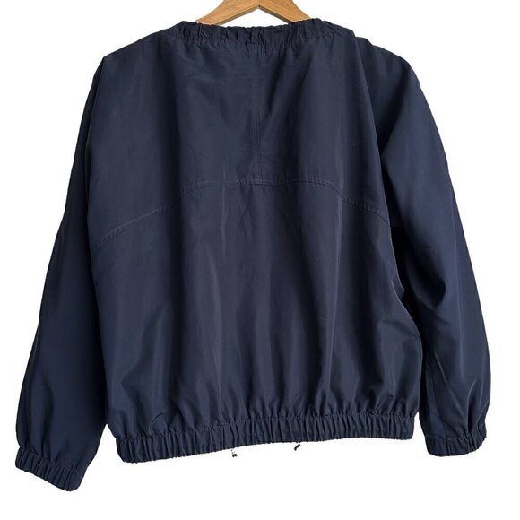 ATHLETA Chill Bomber Jacket - Sporty Drawstring Navy Blue - Picture 10 of 16